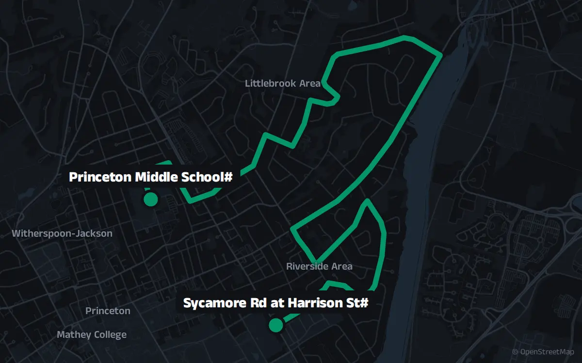 Mapa de la ruta del autobús 610: Trenton Seasonal